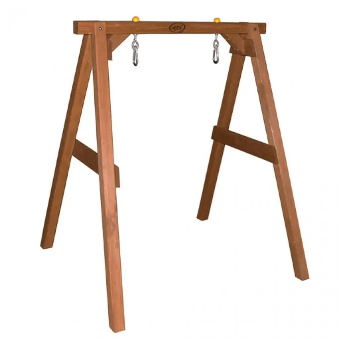 Balançoire pour bébé AXI - Marque AXI - Cadre en bois brun - Pour l'extérieur-1