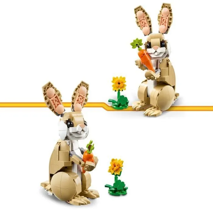 LEGO Creator 31162 3-en-1 L’adorable lapin - Jeu de construction pour fille dès 8 ans-2