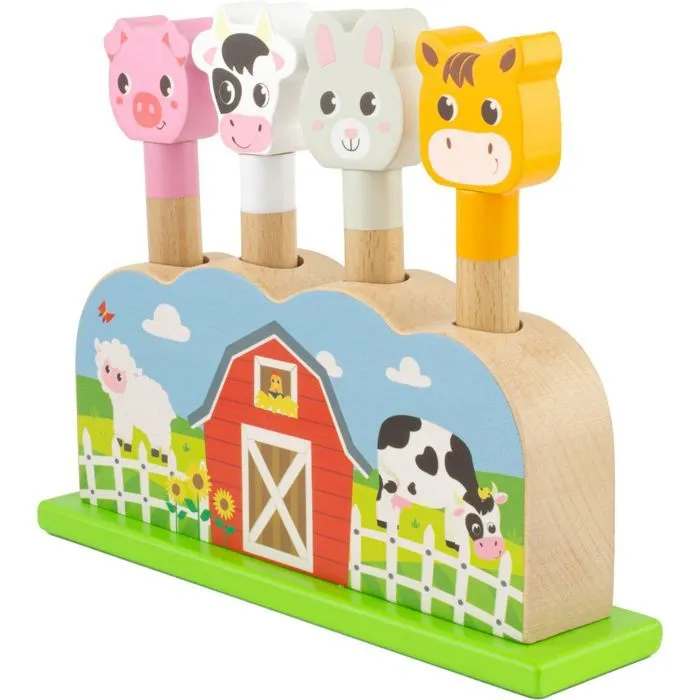 Jouet Pop-up - Ulysse - Animaux de la ferme - Bois - 4 bâtonnets - 12 mois et plus-3