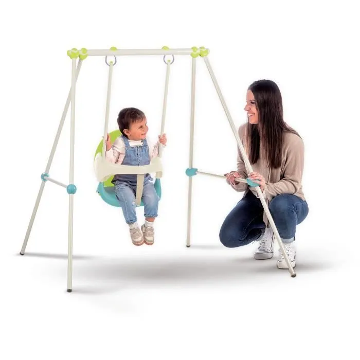 SMOBY Portique métal 1er âge Baby Swing - Hauteur 120 cm - Arceau de sécurité-1