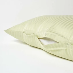 Taie d'oreiller spécial oreiller cervical en coton égyptien 330 fils Forme V vert sauge-2