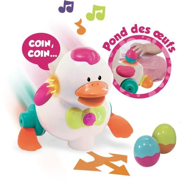 AUBY MON P'TIT CANARD EN BALADE Jouet Bébé avec Effets Sonores et Lumineux 9 mois et +-1