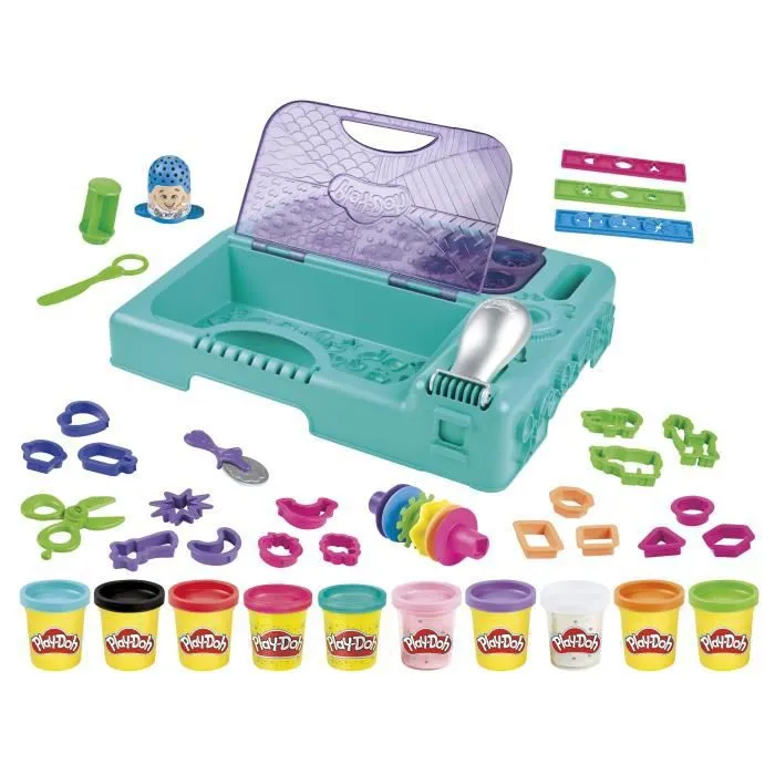 Play-Doh - Studio créatif avec plus de 30 outils et 10 pots de pâte à modeler - Les classiques-1