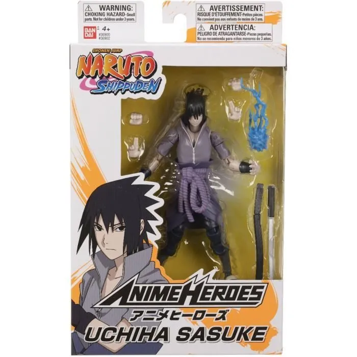 Figurine Anime Heroes 17 cm - Sasuke Uchiwa - BANDAI Naruto Shippuden-1