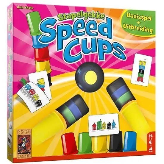 Jeu d'action Stacky Speed Cups - 999 Games - Pour 6 joueurs - Multicolore et blanc-0