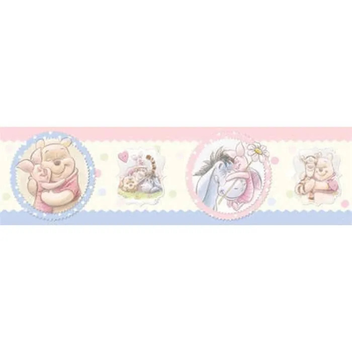 Frise motifs Winnie l'Ourson Disney Gros calins Blanc-0