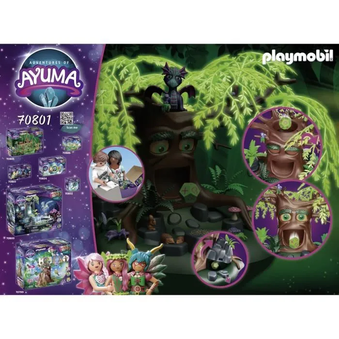 PLAYMOBIL - 70801 - AYUMA - Arbre de la Sagesse - Figurine, Animaux et Arbre Magique-8