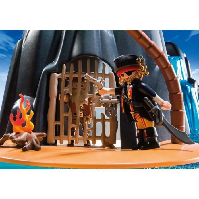 PLAYMOBIL - Repaire Pirates de Ténèbres 6679 - 3 Pirates, Prison, Grotte au Trésor, Pièges et Accessoires-7