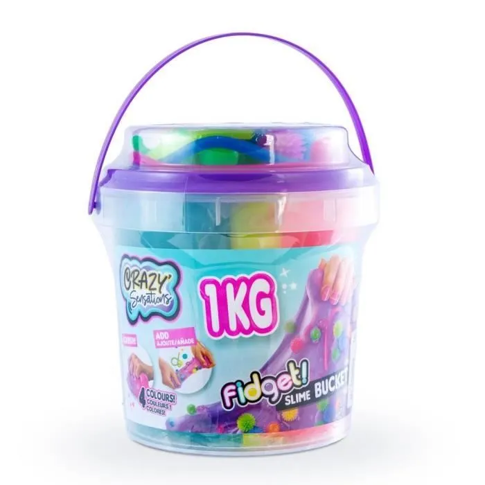 Fidget Slime - Baril de 1kg - Canal Toys - Texture extensible et non collante - Inclus 14 fidget toys-0