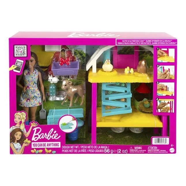Barbie Ferme d'œufs cueillette et découverte-1