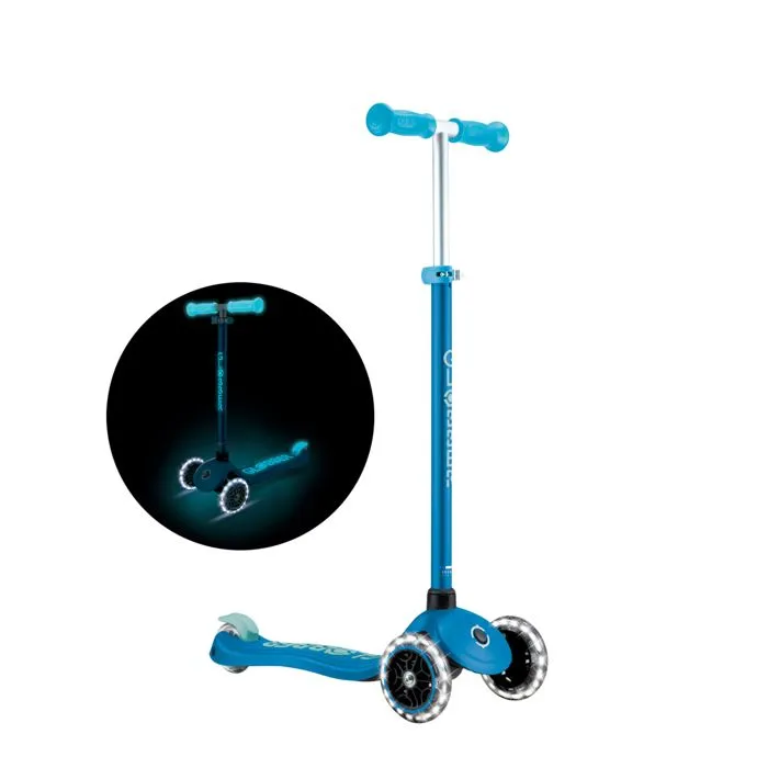 Globber - Trottinette 3 roues PRIMO PLUS GLOW LIGHTS - Bleu Pétrole-1