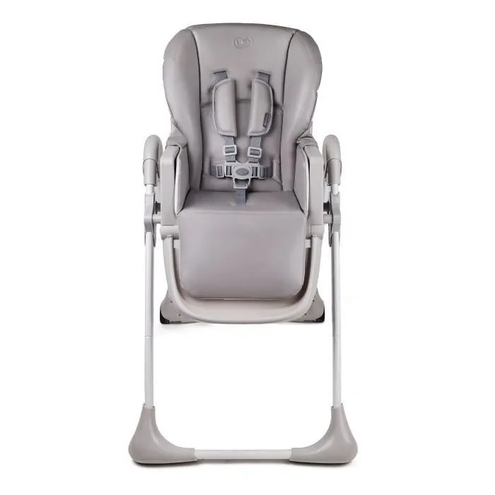 Chaise haute bébé réglable KINDERKRAFT YUMMY - Plateau amovible - Roulettes - Gris-2
