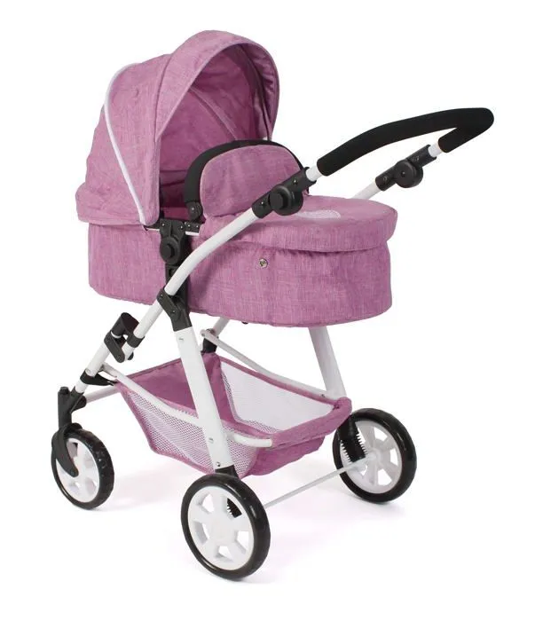 Landau - poussette Bayer chic - 568-62 - 2000 - Poussette combinee Nele, 2 en 1 pour Enfants de 4 a 8 Ans, Jeans Rose-0