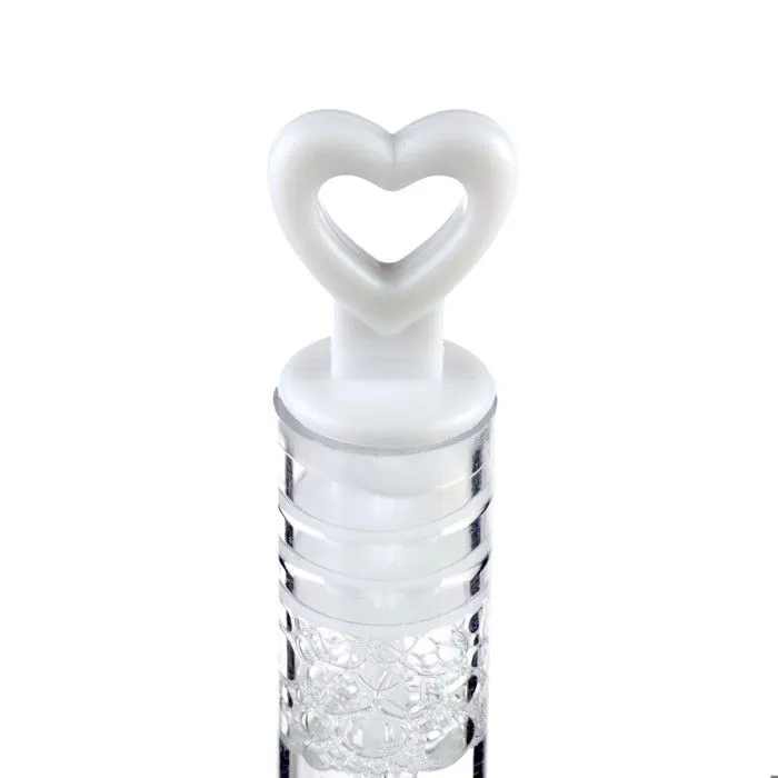 Relaxdays Tubes pour bulles de savon, mariage, lot de 48, avec poignée en forme de cœur, cadeaux pour invités, blanc-5