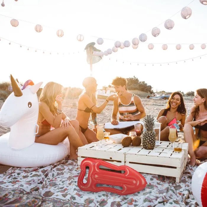 Relaxdays, Planche de sauvetage gonflable, Bouée de sauveteur, Déguisement Malibu, Pour enfants et adultes, rouge-4
