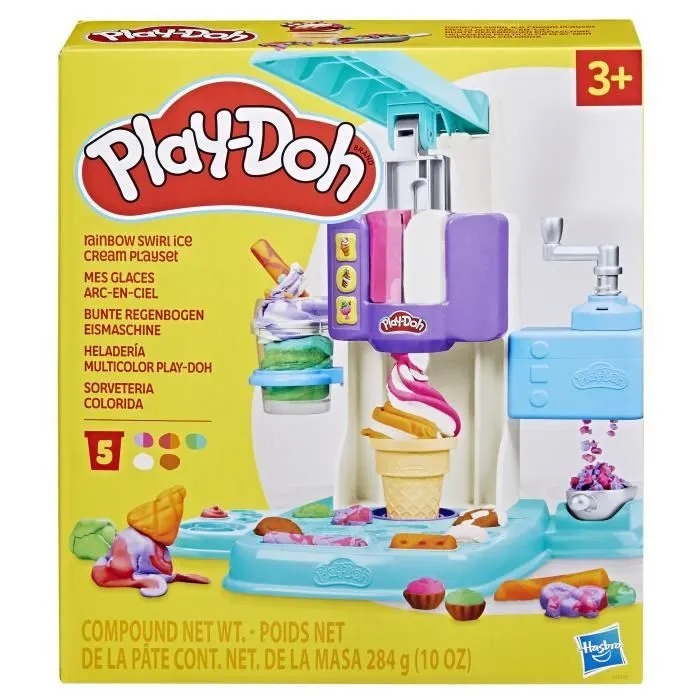 Play-Doh coffret Mes glaces arc-en-ciel avec pâte à modeler-7