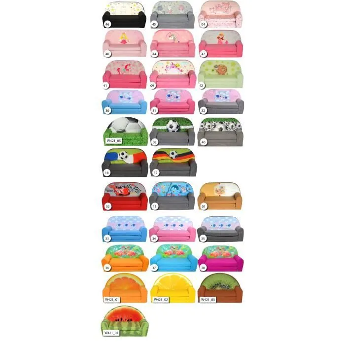 Canapé lit enfant FORTISLINE Happy Place - Marron - Microfibre - A partir de 3 ans-3