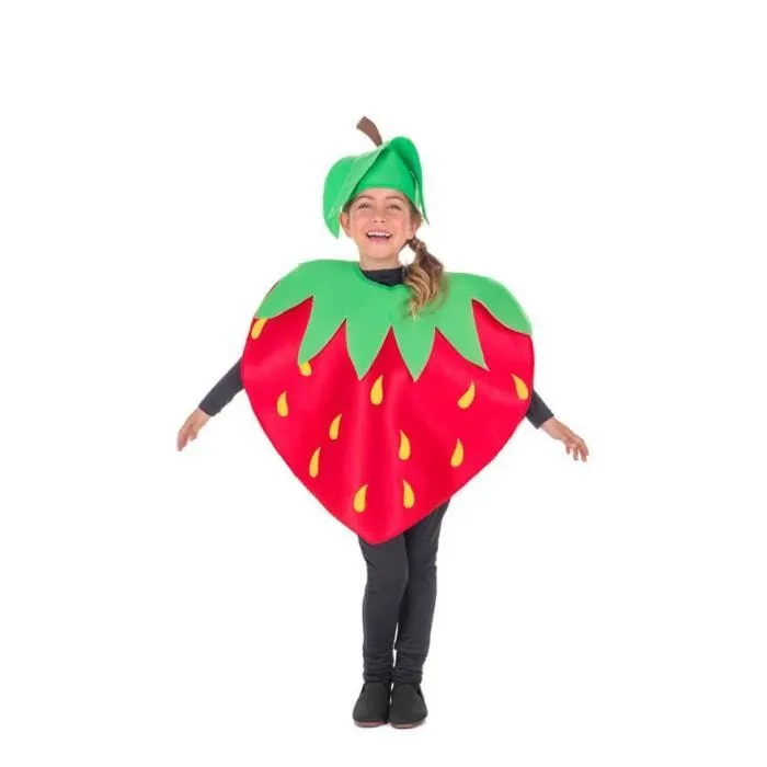 Déguisement Fraise Enfant - Disfrazzes France - Rose Polyester - Casquette et costume inclus-0