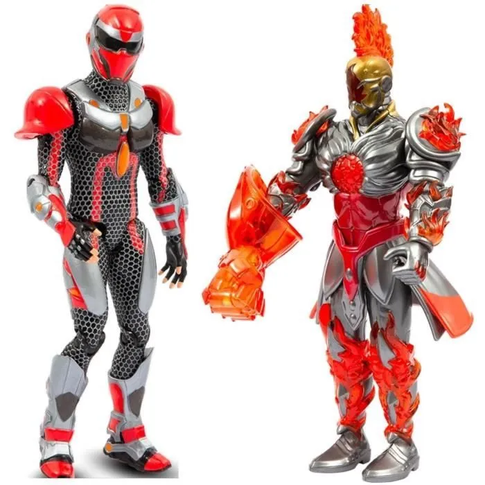 Coffret figurines - GORMITI - Scion et Gormiti associé Feu - Zane et Fireon - 15 cm - À partir de 4 ans - GRV192-2