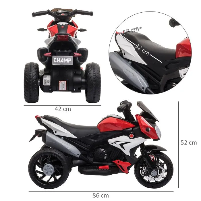 HOMCOM - moto enfant - Plastique - 86x42x52cm - Rouge-3