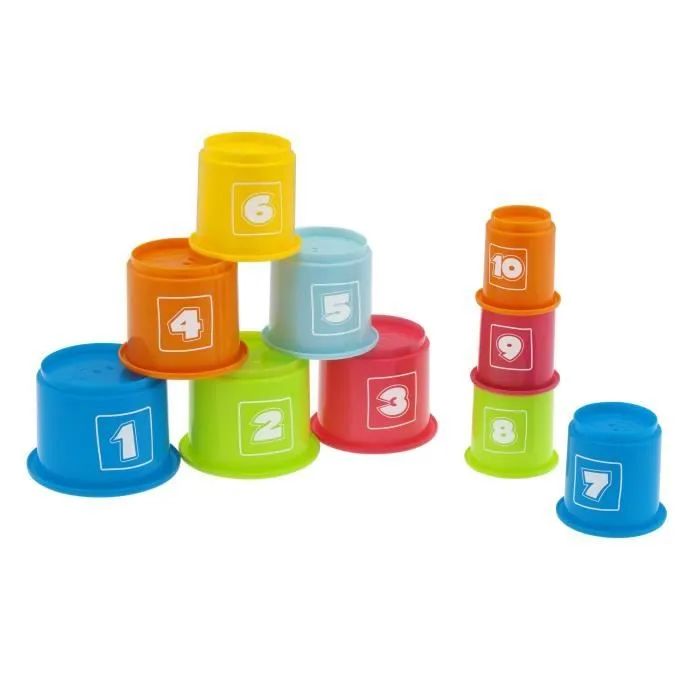 Jeu de 10 tasses à empiler CHICCO - Mixte - Dès 6 mois-0