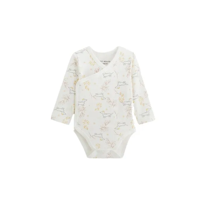 Lot de 2 bodies bébé - Émilie - Ouverture croisée - Couleur écru - Mixte - STANDARD 100 by OEKO-TEX®-1