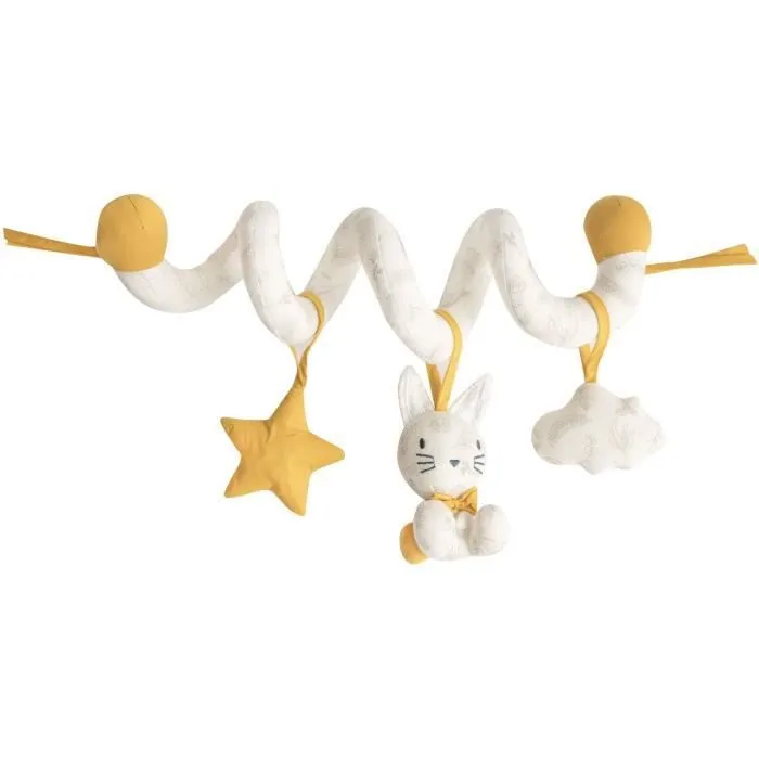 Spirale d'activités Leafy Bunny - Domiva - Coton bio/Polyester recyclé - 26 cm-0
