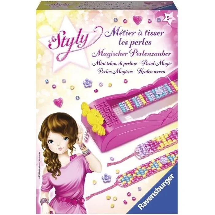 Métier à tisser les perles - Ravensburger - Fille - Coffret complet création bracelets DIY - Dès 5 ans-0