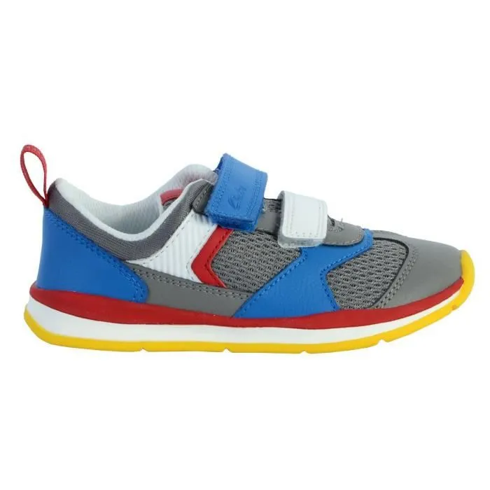 Basket Cuir Clarks  Ferris Run - Gris Combi-1