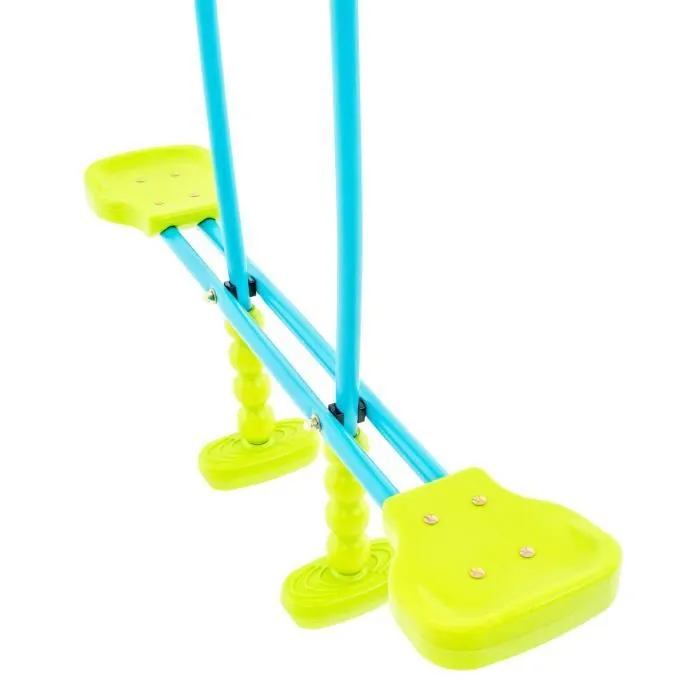 Station de jeux - Ajonc - 2 balançoires vis-à-vis - Toboggan - Kit d'ancrage - H.190 cm-2