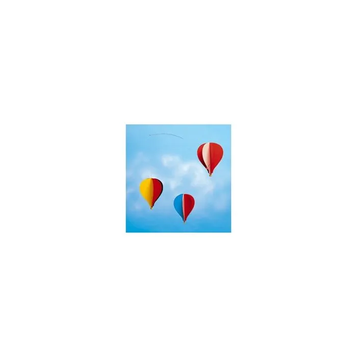 Mobile Montgolfière 3 - FLENSTED MOBILES - Objet Décoratif Vivant - Rouge - Enfant - Mobile Montgolfière 3-1