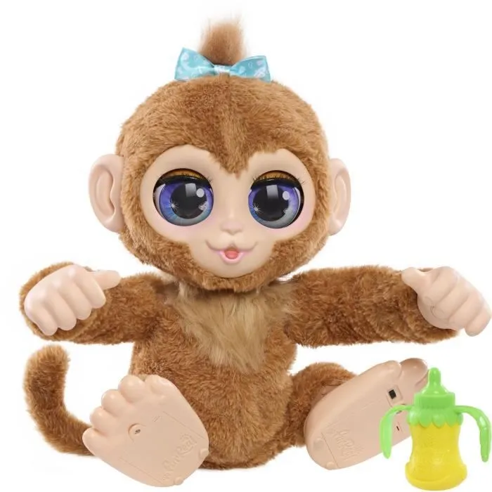 Jouet interactif - FURREAL FRIENDS - Peanut le Singe - Plus de 100 réactions, marche, équilibre et câlins-0