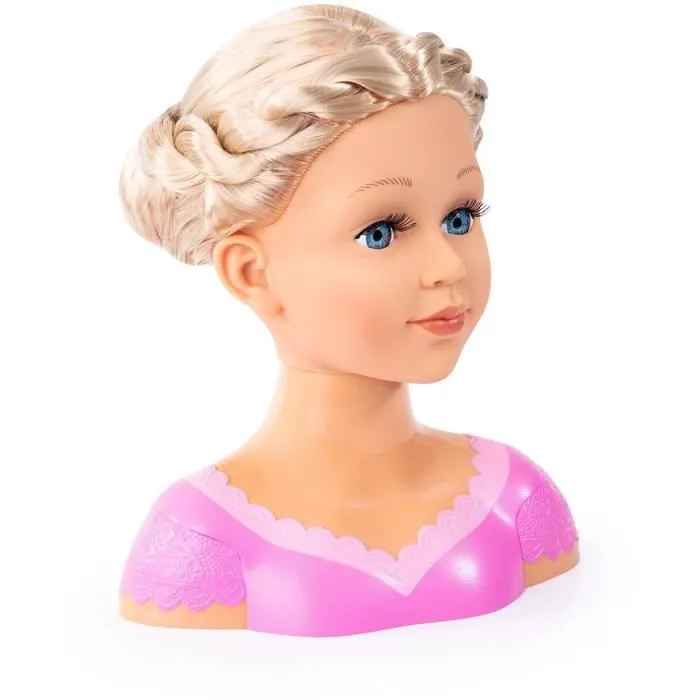 BAYER DESIGN - Tête à coiffer Charlene Super Model blonde avec maquillage-2