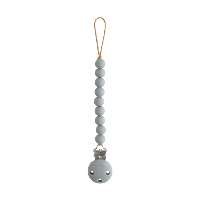 Attache sucette Perles silicone - Avec clip - Porte tétine bébé - Mushie-1