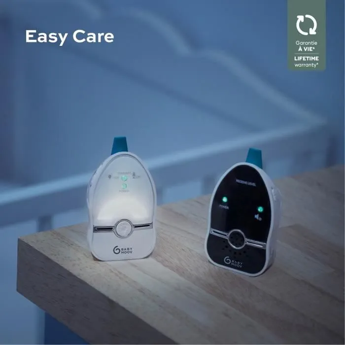 Babymoov Babyphone Audio Easy Care, Faible Emission d'Ondes & Economie d'énergie, Labellisé Long Time, Portée 500m-1
