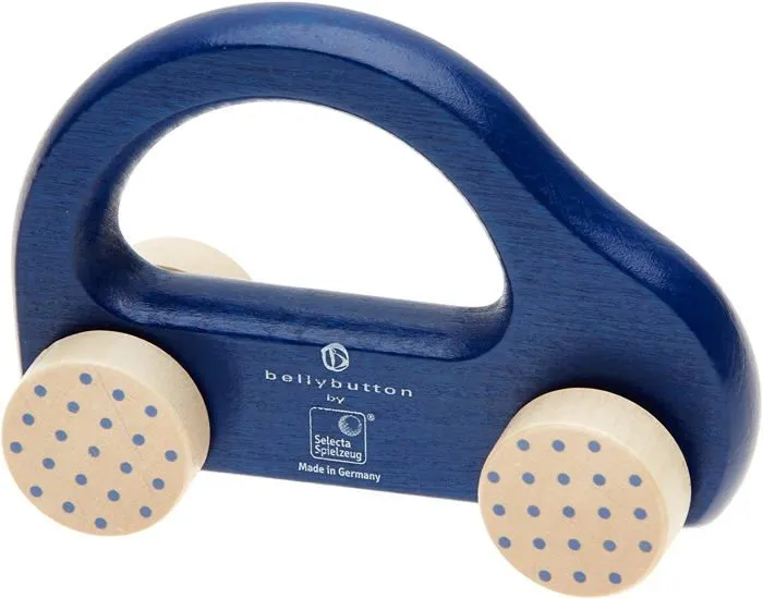 Voiture à pousser en bois - SELECTA - Petite voiture rapide bleue - Mixte - 6 mois - Bébé-1