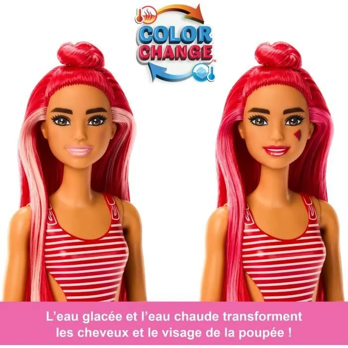 Barbie®-Pop Reveal Série Fruit-Poupée parfum cocktail à la pastèque HNW43-3