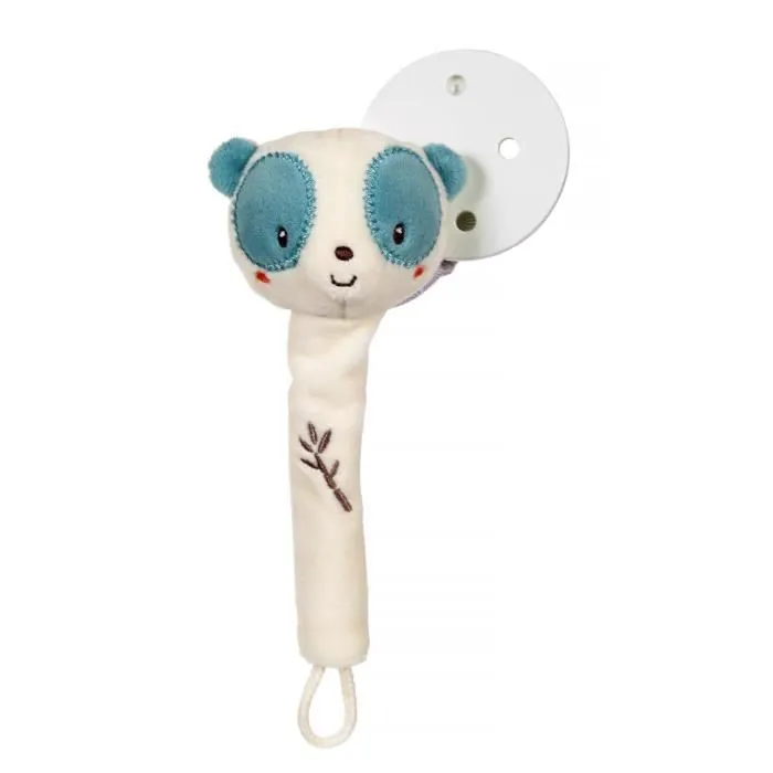 Accroche-tétine "Bamboo" Panda - 13 cm s/carte-0