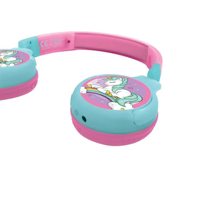 Casque d'écoute - Licorne - 2 en 1 - Bluetooth® et Filaire - Limitation de son - Pliable et confortable-2