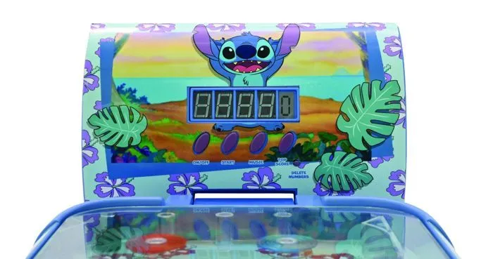 Flipper électronique de table Stitch avec un superbe design, des sons, des lumières et un affichage du score sur écran pour jouer se-2