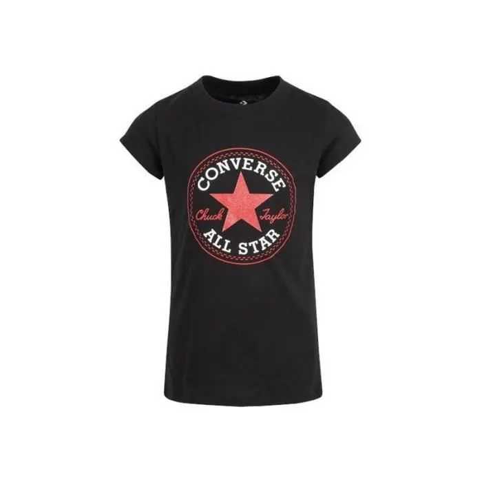 T-shirt fille Converse Chuck Patch - black/white - S-0