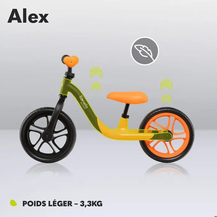Lionelo - Draisienne Alex vélo pour enfant - Orange-4