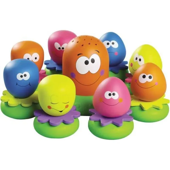 Jouet de bain TOMY - Poulpy et Compagnie - Maman Pieuvre et 8 Bébé Pieuvres - Mixte - A partir de 12 mois-0
