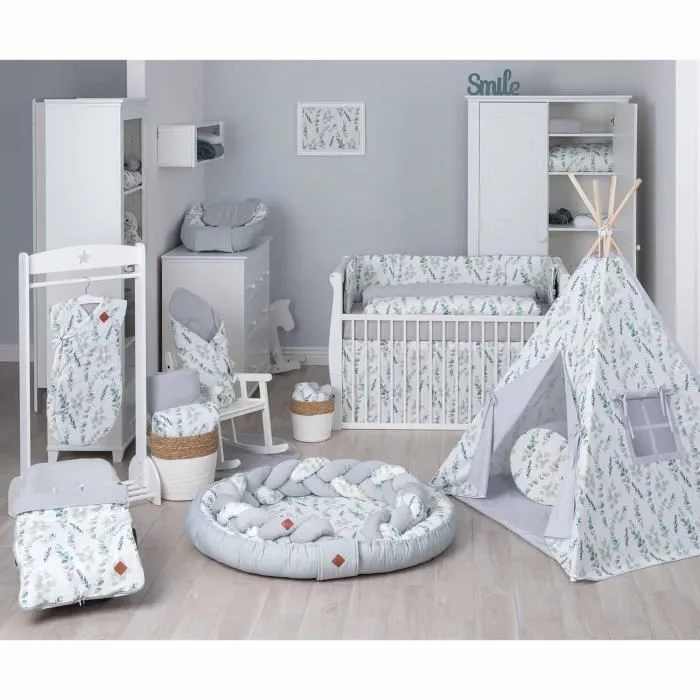 Couette et oreiller - SEVIRA KIDS - Eucalyptus - 140x100 cm - Hypoallergénique - Légère-2