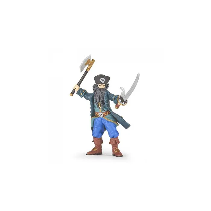 Figurine pirate : Barbe Noire Coloris Unique-1