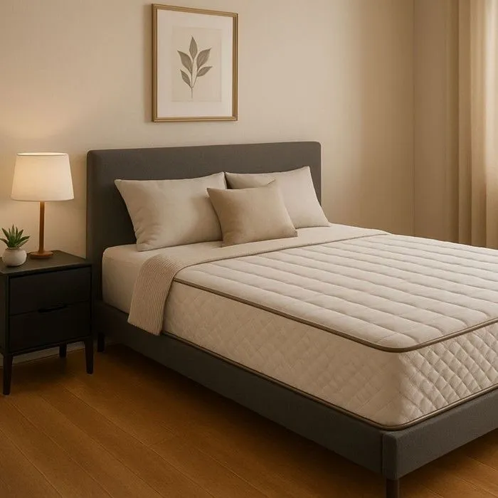 Matelas 120x190 cm Ferme Mousse HR 40 kg/m³ avec Protège-Matelas - MATELAS DOUCE NUIT-0