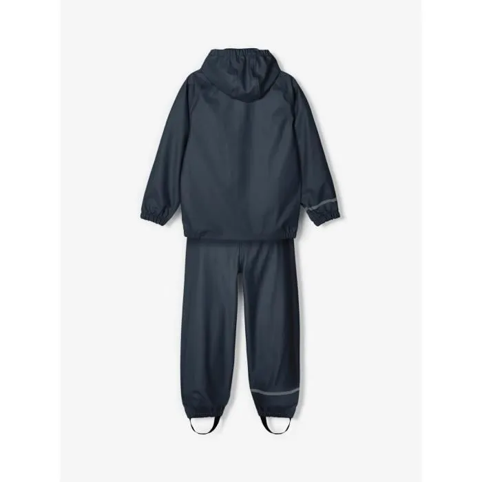 Ensemble de pluie enfant - Name it - dark sapphire - Imperméable - Coupe-vent - Capuche détachable-2
