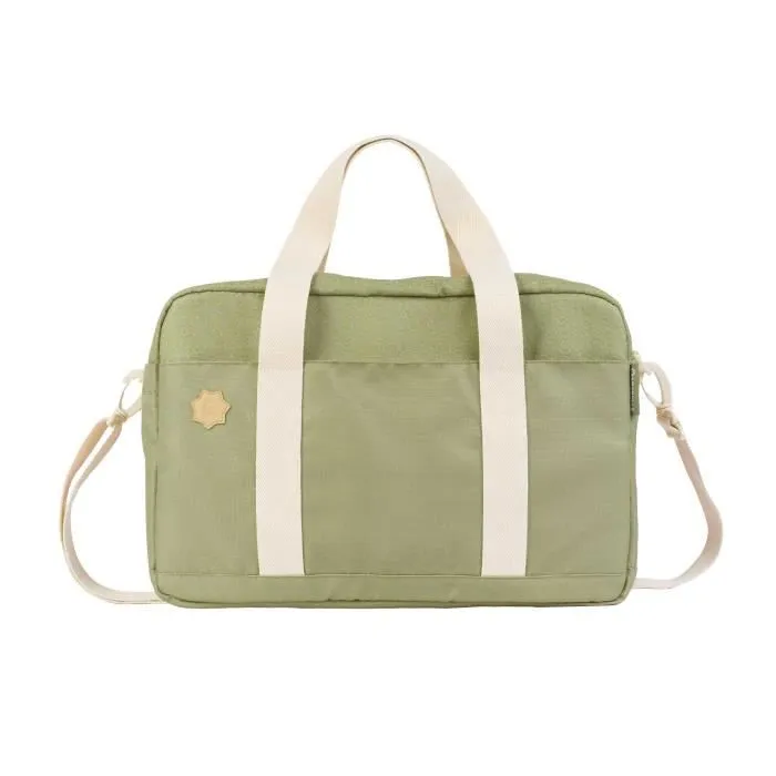 Badabulle Sac à langer Bowling - Grande Contenance 20L - Plan à langer et Attaches-poussette inclus, Olive-0