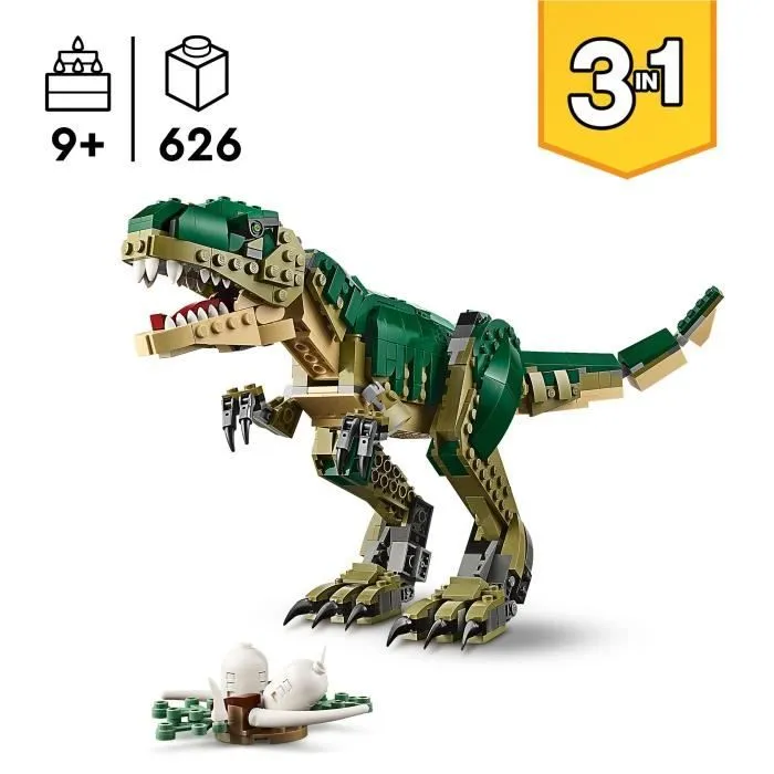 LEGO® Creator 31151 3-en-1 Le T-rex - Dinosaure jouet tricératops ou ptérodactyle-1