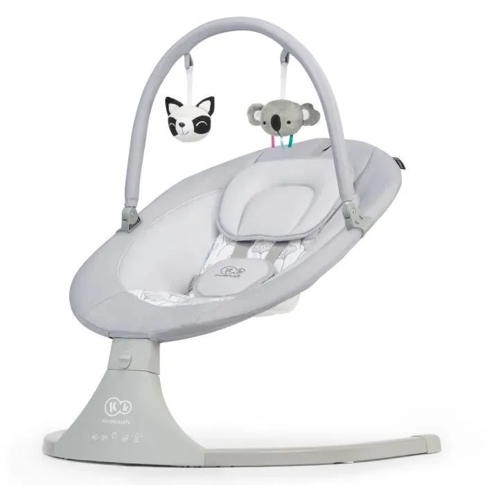 Transat-balancelle électrique Kinderkraft LULI - De la naissance à 6 mois - 5 Modes de Vibration - Gris-2